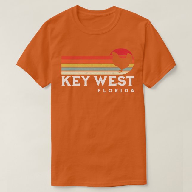 Nyckel Väster Florida Chicken Älskare Souvenir Gif T Shirt (Design framsida)