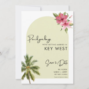 Nyckel Väster Florida Destination Wedbröllop Spara Datumet