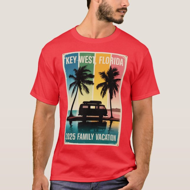 Nyckel Väster Florida Family RV Vacation 2025-Phot T Shirt (Framsida)