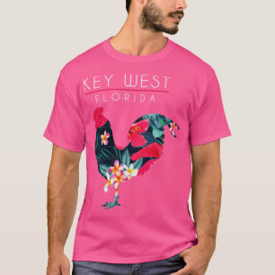 Nyckel Väster Florida Flower Hibiscus Chicken Älsk T Shirt