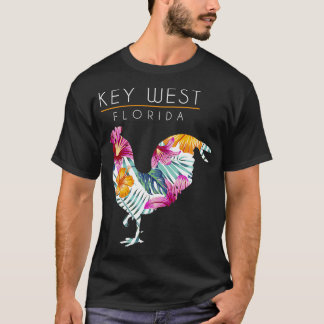 Nyckel Väster Florida Flower Hibiscus Chicken Älsk T Shirt