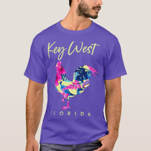 Nyckel Väster Florida Flower Hibiscus Chicken Älsk T Shirt
