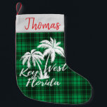 Nyckel Väster Florida Handflatan Träd Beach Grönt  Liten Julstrumpa<br><div class="desc">Nyckel Väster Florida Handflatan Träd liten julklapp. Njut av en semester på stranden i Florida. Håll i de här fina lagren vid skorsten för en fullt av varor på julförmiddagen.</div>