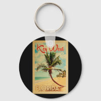 Nyckel Väster Florida Handflatan Träd Beach Vintag