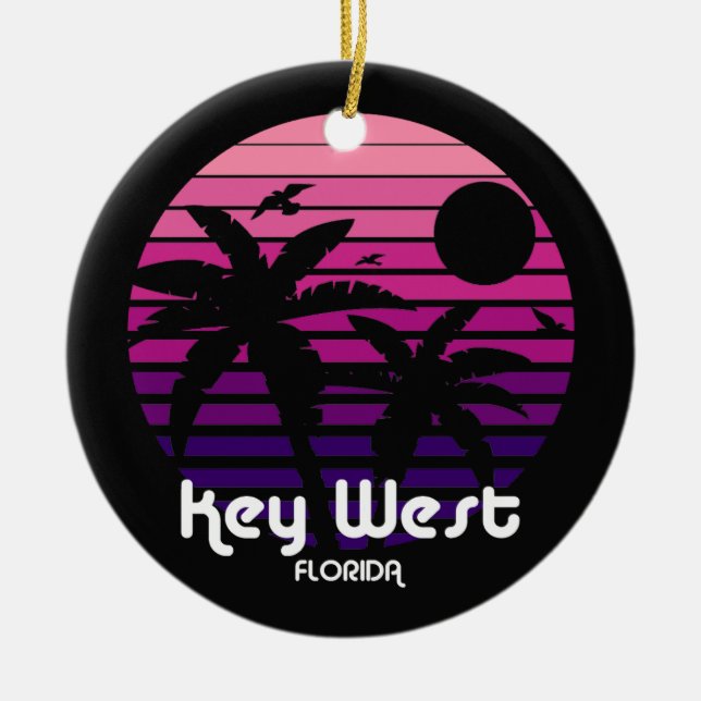 Nyckel Väster,Florida Julgransprydnad Keramik (Framsidan)