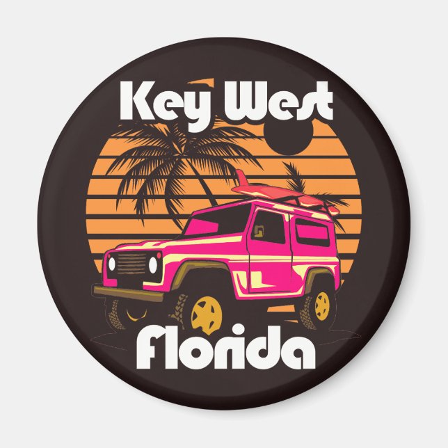 Nyckel Väster Florida Magnet (Framsidan)