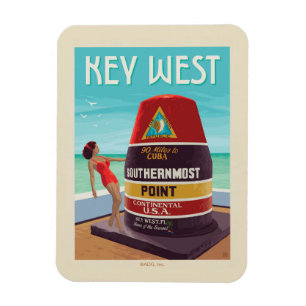 Nyckel Väster Florida Magnet