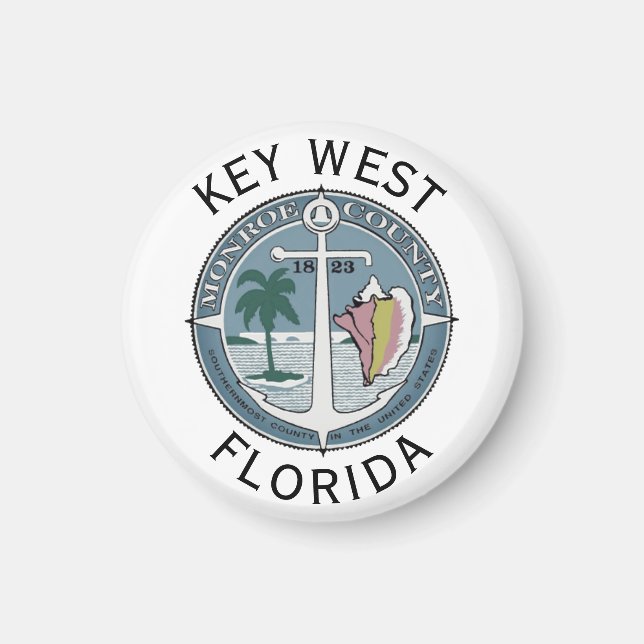 Nyckel Väster - Florida Nycklar Magnet (Framsidan)