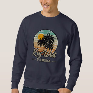Nyckel Väster Florida Nycklar Retro 70-talets per Lång Ärmad Tröja