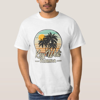Nyckel Väster Florida Nycklar Retro 70-talets pers T Shirt