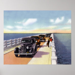 Nyckel Väster Florida Overseas Highway Poster