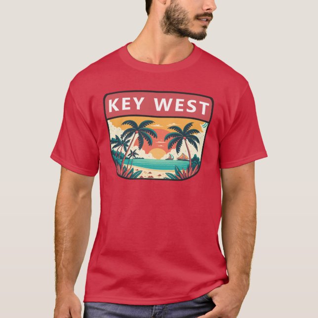 Nyckel Väster Florida Retro Emblem T Shirt (Framsida)