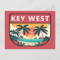 Nyckel Väster Florida Retro Emblem