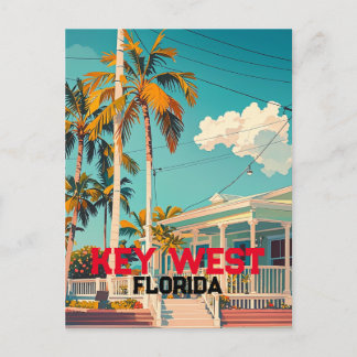 nyckel väster Florida retro vintage Vykort