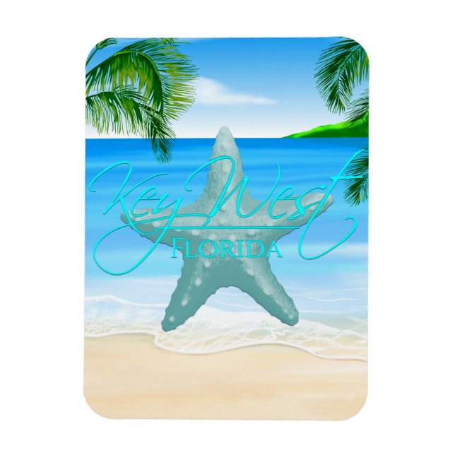 Nyckel Väster Florida Starfish Magnet (Vertikal)