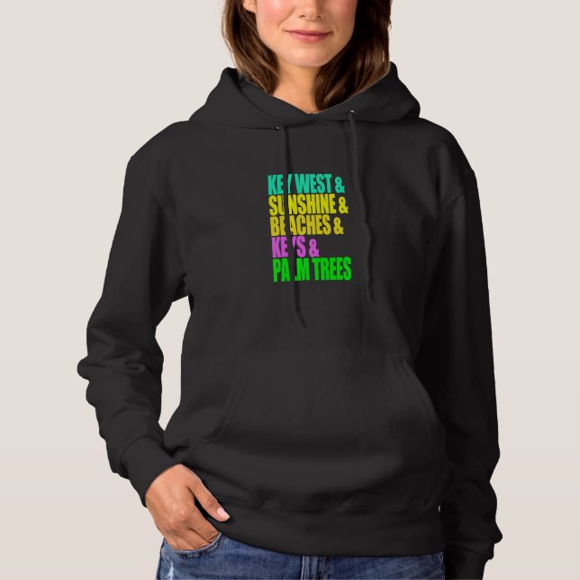 Nyckel Väster Florida stränder Handflatan Träd Sun T Shirt (Framsida)