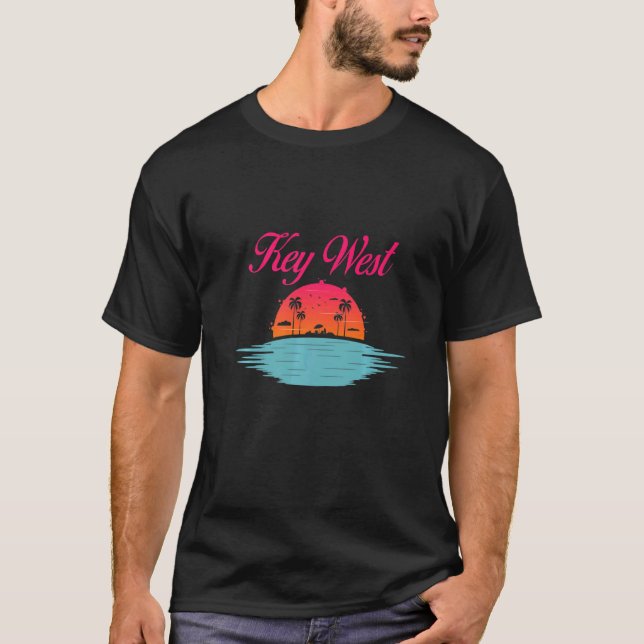 Nyckel Väster Florida Summer Sunset Helgdagar Vaca T Shirt (Framsida)
