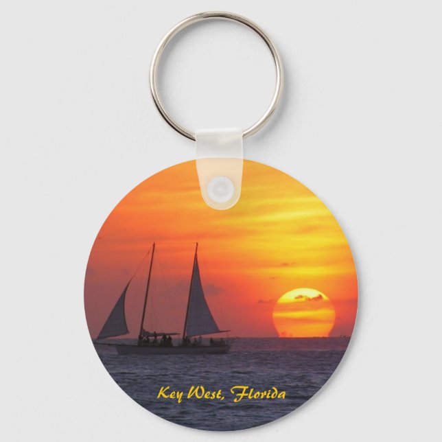 Nyckel Väster, Florida Sunset Keychain Nyckelring (Framsida)