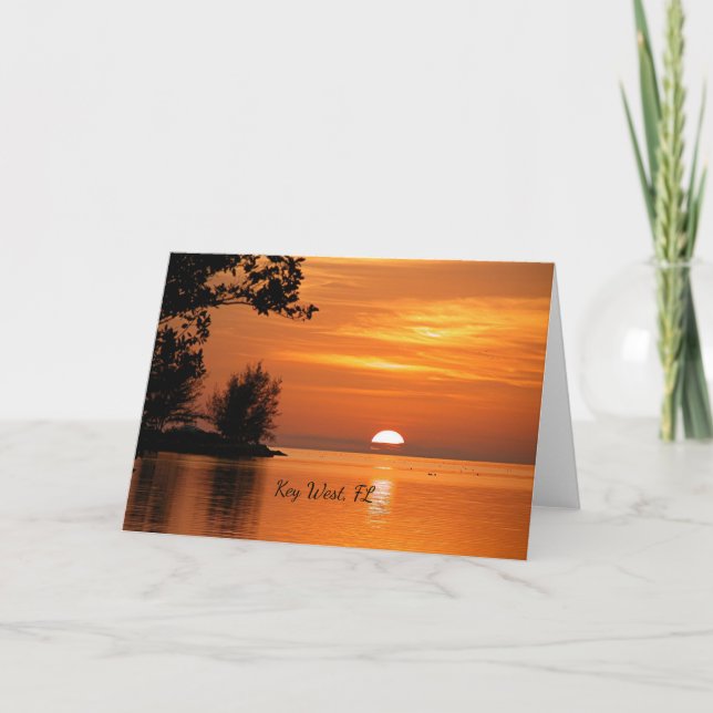 Nyckel Väster, Florida sunset Kort (Framsida)