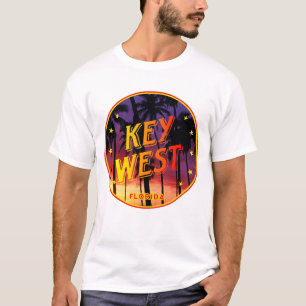 Nyckel Väster, Florida sunset och palmtree T Shirt