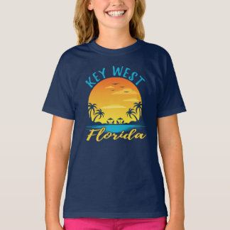 Nyckel Väster Florida Sunset Retro Vacation T Shirt