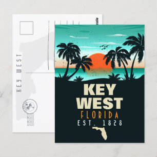 nyckel väster Florida Sunset Vacation Souvenirs 80 Vykort