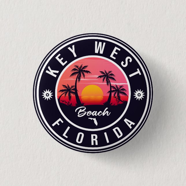 nyckel väster Florida Sunset Vacation Souvenirs Knapp (Framsida)