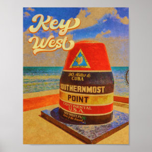 nyckel väster Florida Sunset Vacation Souvenirs Vi Poster