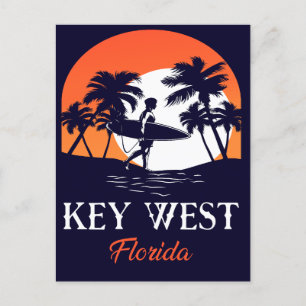 nyckel väster Florida Sunset Vacation Souvenirs Vi Vykort
