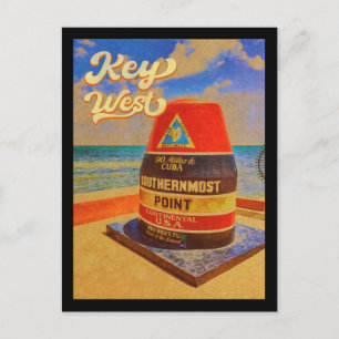nyckel väster Florida Sunset Vacation Souvenirs Vi Vykort