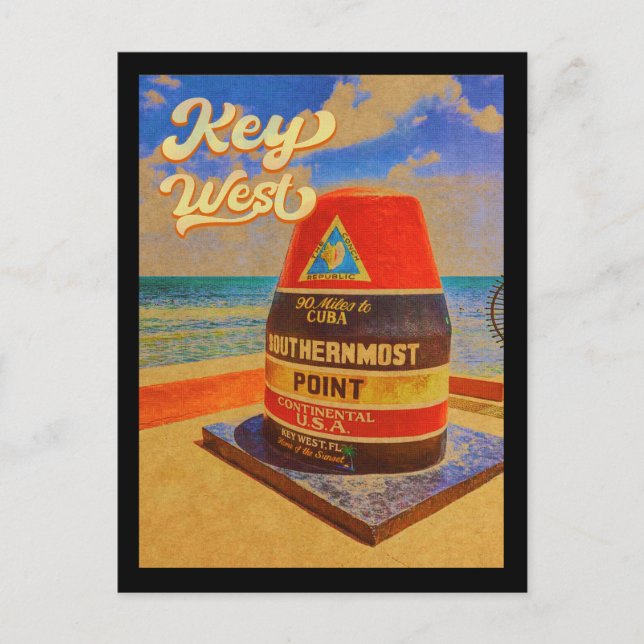 nyckel väster Florida Sunset Vacation Souvenirs Vi Vykort (Framsida)