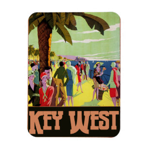 Nyckel Väster Florida Travel Vintage Artwork Magnet