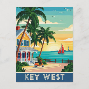 Nyckel Väster Florida Travel Vykort