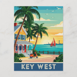 Nyckel Väster Florida Travel Vykort