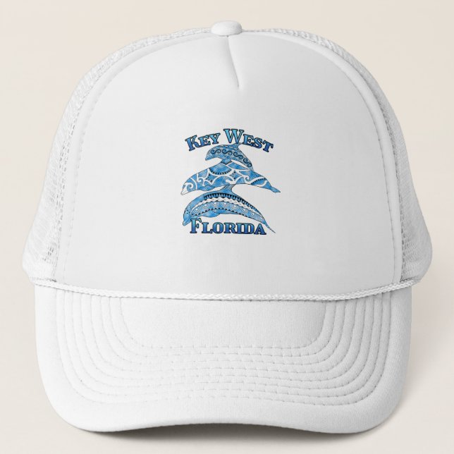 Nyckel Väster Florida Vacation Tribal Dolphins Keps (Framsida)