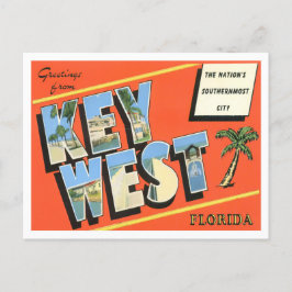 Nyckel Väster, Florida Vintage Big Brev vycard Vykort