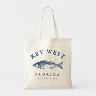 Nyckel Väster Florida Vintage Fishing T-ShirtKey V Tygkasse