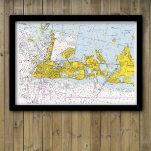 Nyckel Väster, Florida vintage nautiskt diagram Poster