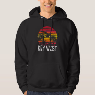 Nyckel Väster Florida Vintage Retro Beach Handflat Hoodie