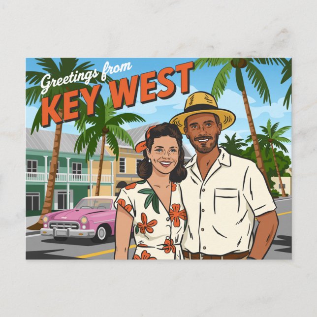 nyckel väster, florida vykort (Framsida)