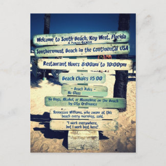 Nyckel Väster Florida Vykort