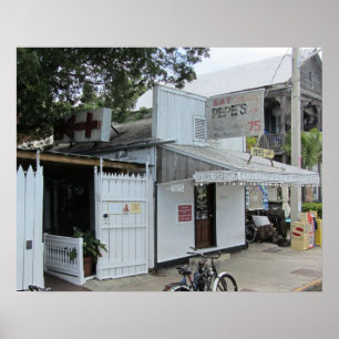 Nyckel Väster historiska pepes kafé Poster