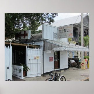 Nyckel Väster historiska pepes kafé Poster