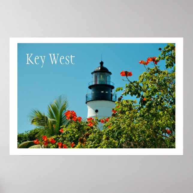Nyckel Väster LIghthouse, Nyckel Väster Florida Poster (Framsidan)