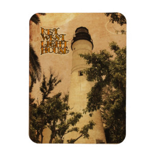 Nyckel Väster Lighthouse Vintage Photo Magnet
