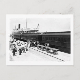 Nyckel Väster Railroad Station lastar Frakt från K Vykort