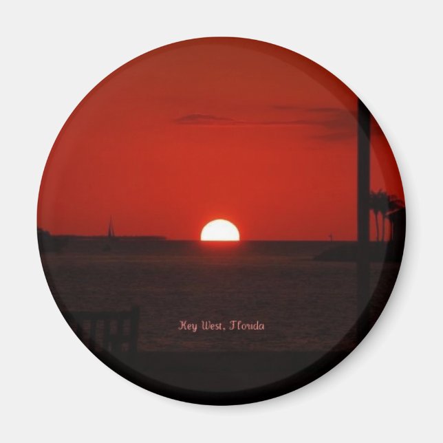 Nyckel Väster Sunset Magnet (Framsidan)