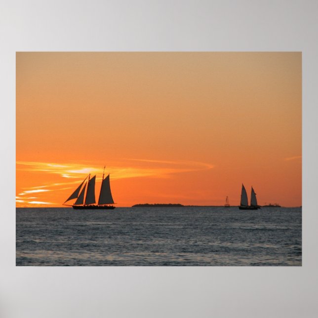 Nyckel Väster Sunset Poster (Framsidan)