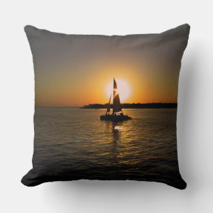 Nyckel Väster Sunset Sailing Kudde