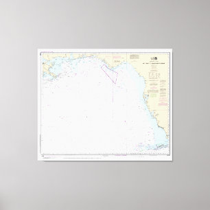 Nyckel Väster till Mississippi River Nautical Char Canvastryck